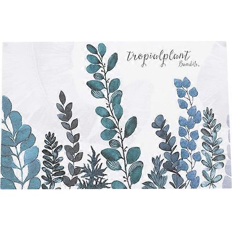 5 modèles de sets de table à motifs de plantes vertes et de cactus, en PVC, antidérapants pour la cuisine.