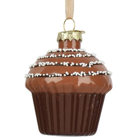 Muffin schokobraun hoch 4 Reihen Streusel - Glas