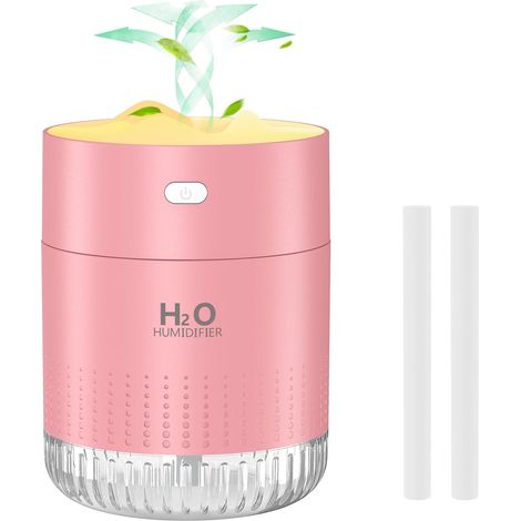 (Rose) Mini Humidificateur d'air Portable, Petit Humidificateur avec Brume Fraîche pour Les plantes, Humidificateur Personnel de Bureau Rechargeable (1/5)
