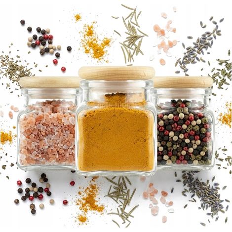 Barattolo da 120 ml per spezie, regalo, candele, matrimonio, tappo di sughero in legno (1/5)