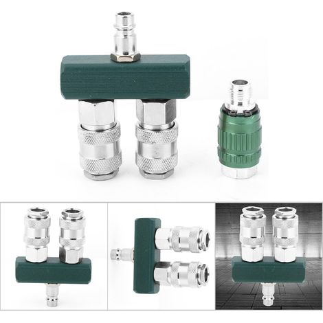 Robinet Américain Droit à 1/4 de Pouce, Raccord Rapide Mâle/Femelle à Double Sens Réglable (1/5)