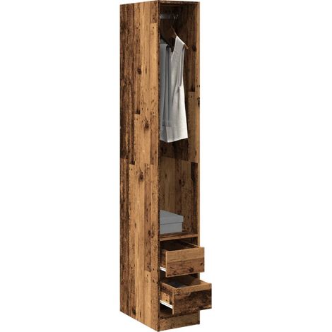 Kleiderschrank Altholz-Optik 30x50x200 cm Holzwerkstoff vidaXL (1/5)