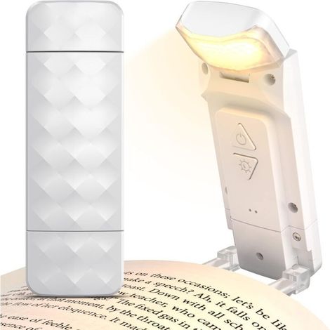 Lampe de lecture rechargeable pour litÉclairage réglable avec 3 niveaux de luminosité et batterie longue durée (1/4)