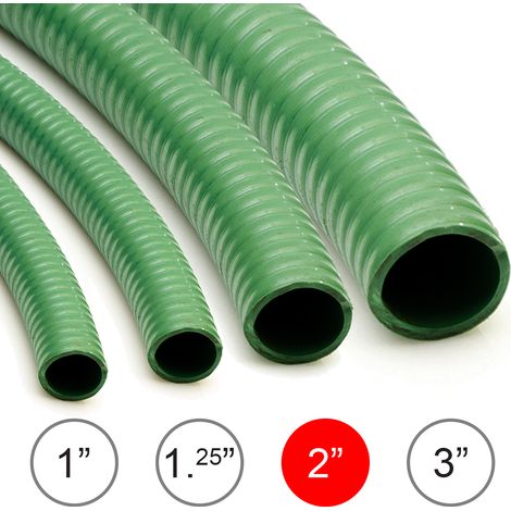 10m Reinforced Hose Suction Hose 2" / 51mm Wolf PVC Garden Hose