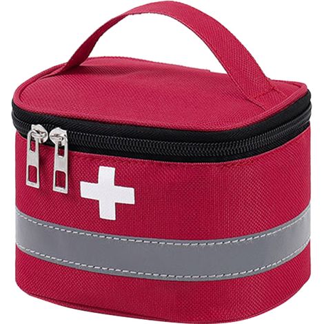 Trousse de premiers secours vide pour la maison, les voyages, le camping et la randonnée. Mini trousse médicale vide, pochette portable. (1/5)