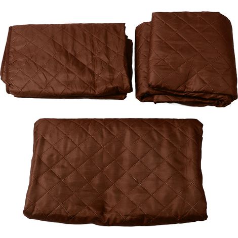 Set mit 3 universellen, haustierabweisenden Sofabezügen (für Hunde und Katzen), optimaler Schutz für Zuhause und jede Jahreszeit, braun (1/5)