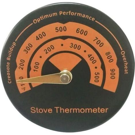 Thermometre Pour Cheminee - Affichage Analogique - Fixation Magnetique - Plage De Mesure 0-800 °F - Pour Poêle À Bois Et Tube De Cheminee Métallique - 1 Pièce (1/5)