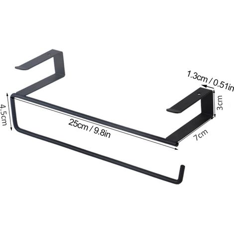 Porte-rouleau de papier toilette pour armoire, support pour essuie-tout, support mural en fer pour armoire (1/5)