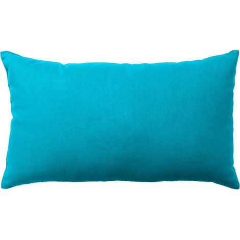 Coussin Déco Uni "Panama" 30x50cm Turquoise