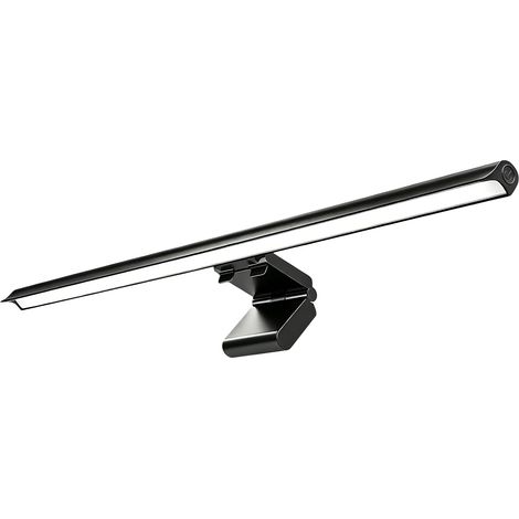 Barre lumineuse pour écran d'ordinateur, lampe pour écran d'ordinateur de 17,7 pouces avec 3 modes de couleur, barre lumineuse à commande tactile, lampe de bureau LED préservant la vue pour écran d'or (1/5)