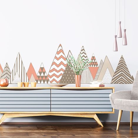 Stickers muraux - Décoration chambre salon - Autocollant Sticker mural géant montagnes scandinaves RONCADOR - 40x60cm (1/5)