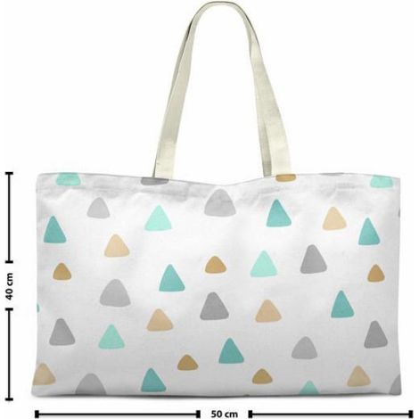 Sac shopping en coton Bonamaison 70 x 50 cm - tote bag réutilisable épaule (1/2)