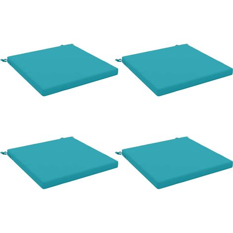 Coussins de siège 4 pièces SOEST 4 pc 100 % polyester Turquoise vidaXL