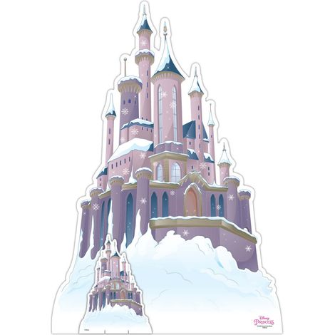 Figurine en carton - Disney Château de Princesses de Noël Hiver - Haut 133 cm (1/5)