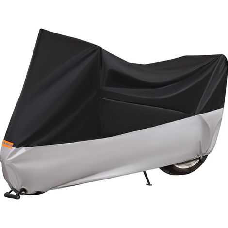 Lntyq Housse de moto en tissu Oxford imperméable, style universel, XXL : 245 x 105 x 125 cm, housse de protection contre le soleil, la poussière, le vent (1/5)