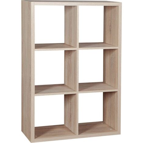 Estantería Levnova 103, Roble Sonoma, Abierta sin pared trasera, Aglomerado laminado, Número de puertas: 0, Número de cajones: 0, 114x77x33cm (1/3)