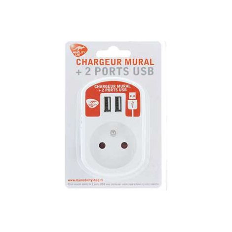 CHARGEUR MURAL 2 PORTS USB TEL307954 Mobility Lab (1/2)