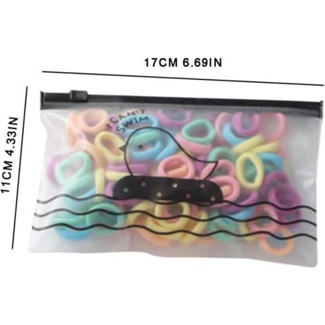 Bandes Élastiques Cheveux - Multicolor - 100 Pcs - Haute Élasticité - Pour Filles - 2 cm Diamètre (1/4)