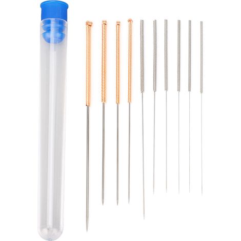 Aiguilles de nettoyage de buse, Kit d'outils en acier inoxydable pour imprimante 3D, accessoires d'extrudeuse 0.15 à 1.0mm 10 pièces (1/5)