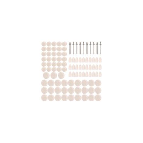 100 PCS Têtes de Polissage, Roue de Polissage en Laine, Outil Rotatif de Roue de Polissage Avec Tige pour Accessoires Dremel Outils Rotatifs (1/5)