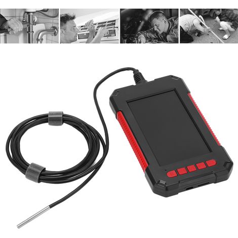Wasserdichtes, tragbares P40 3,9-mm-Endoskop mit rotem Bildschirm für Geräteinspektion und -reparatur, hochauflösendes Industrieendoskop, All-in-One-Endoskop, 2 m (1/5)