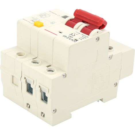 Disjoncteur différentiel DZ47LE-63 2P 63A, protection de fuite à la terre, interrupteur automatique modulaire, 2 modules, installation sur rail DIN, usage résidentiel et industriel, sécurité renforcée (1/5)