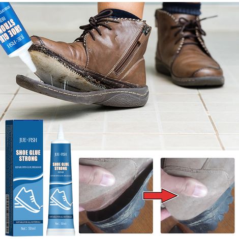 Colle de réparation de chaussures, spécialement conçue pour les cordonniers, adhésive pour chaussures de sport et chaussures en cuir, colle de réparation imperméable – 50 ml -- AUTLEAD (1/5)