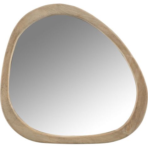 Miroir bords irréguliers 64x56 cm en manguier naturel (1/2)
