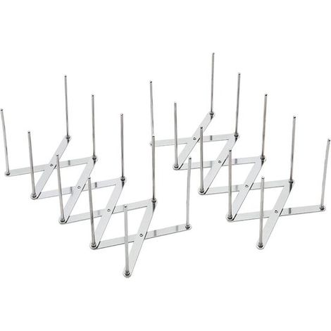 Supporti per coperchi di pentole，set da 2，supporti estensibili per coperchi di pentole in acciaio inox，griglie per costine di maiale per barbecue