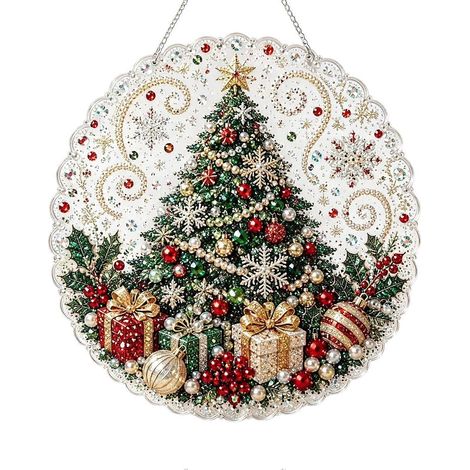 Décoration murale scintillante en strass pour les fêtes. Matériaux durables et résistants. Décoration suspendue ensoleillée pour terrasse, 20 cm (8 pouces). (1/5)