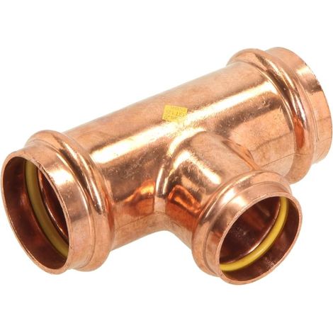 Té réduit à sertir cuivre pour gaz 16 x 16 x 14 mm F/F/F (contour V)