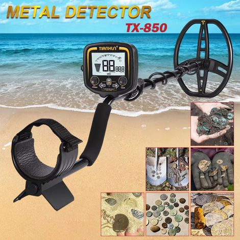 Détecteur de métaux souterrain professionnel TX-850, scanner de profondeur de 2,5 mètres, détecteur d'or, localisateur de trésors (28 cm)
