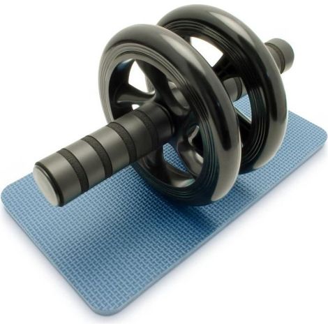 Roue Abdominale CampTeck - ABS - Fitness Gym Musculation - Gris - Abdominaux, dos, bras et épaules-Ywey (1/4)