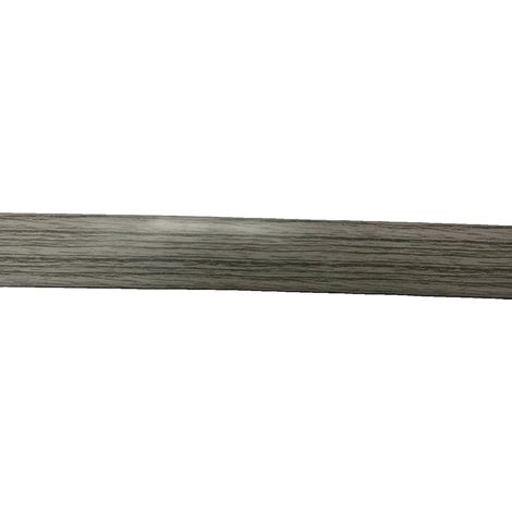Perfil de transición para suelo, PVC autoadhesivo, diseño decorativo moderno, imitación madera gris-a, 118,11 pulgadas-c (1/2)