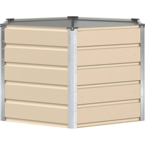 Maison Exclusive - Fioriera Avorio 129 x 129 x 75 cm Acciaio