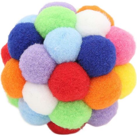 Balles pour chats avec clochettes, douces, interactives et colorées, pour chatons et autres petits animaux de compagnie. (1/2)