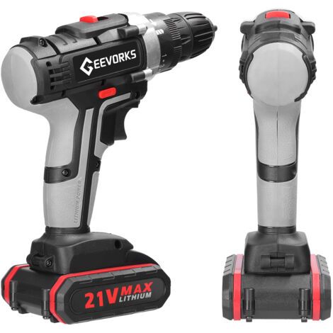 Perceuse percussion sans fil 21V Lithium rechargeable bricolage (1/5)