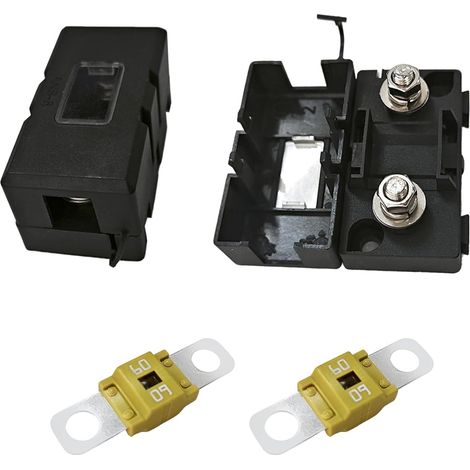 2 Pieces MIDI 60A Fuses and ANS Fuse Holder for Cars, Trucks, Construction Vehicles, Buses and Caravans, High Voltage 12V-58V (1/5)