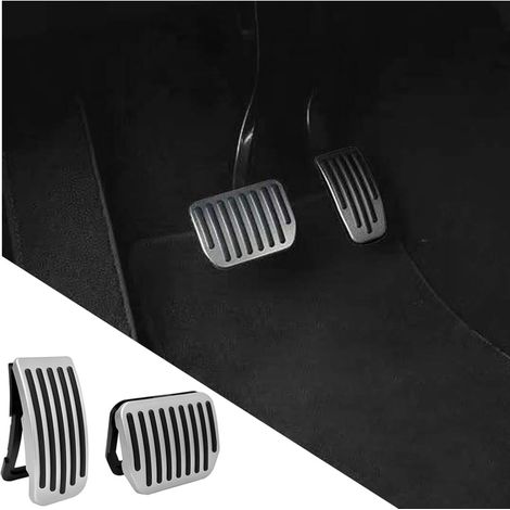 2 pezzi di cuscinetti per pedale frizione, pedali per auto, pedali antiscivolo universali per auto, pedale del freno a gas universale antiscivolo per auto (argento)