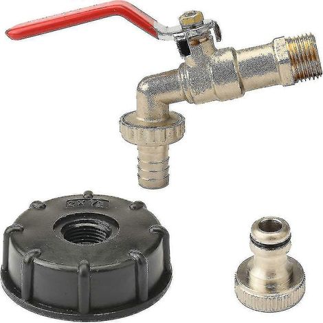 Adaptateur pour réservoir IBC, raccord fileté 1/2", pièces de rechange pour vanne en laiton, eau A (1/5)