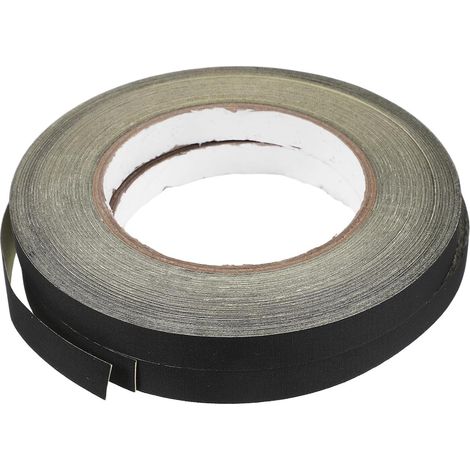 2 rouleaux de ruban adhésif en tissu, tissu acétate noir 12 mm (1/5)