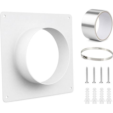Tube Ventilation 150mm Adaptateur Sortie Passage Mural en Plastique ABS (1/5)