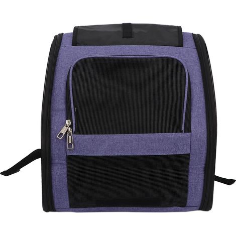 Sac à dos de transport pour chat, portable, respirant, grande capacité, voyage pour animaux de compagnie, pour l'extérieur, violet S (moins de 5 kg/11,0 lb) (1/5)