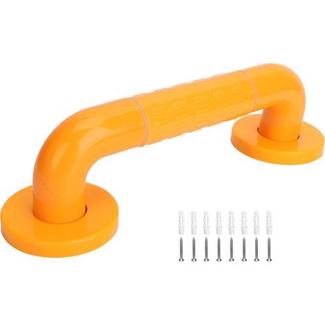 Haltegriff für Toilette, 30 cm Haltegriff für Dusche, rutschfester Duschgriff, gelber Sicherheitsgriff für Badezimmer, Toilettengriff, Badezimmergriff, Badewannengriff (1/5)