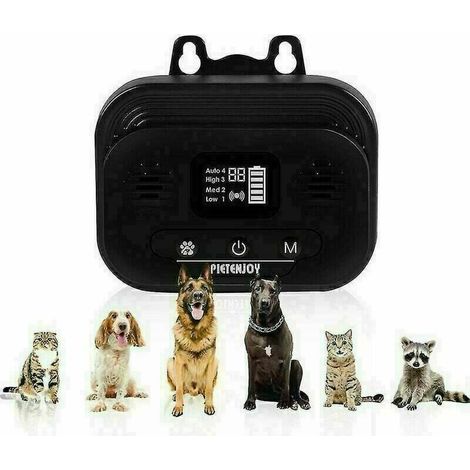 Ultraschall-Hundeabwehrgerät mit Bellunterdrückung für den Außenbereich, LCD-Display, Geräuschreduzierung, Antibell-Hundetrainingsgerät (1/4)