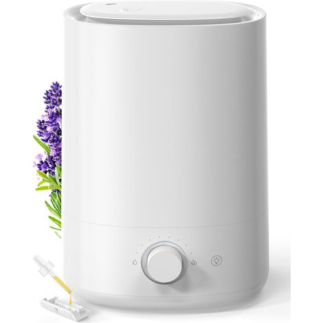 Humidificateur d'air 5L à Remplissage par le Dessus,à Brumisateur Ultrasonique avec Diffuseur d'Huile Essentielle, Buse 360°, Veilleuse 28dB, Autonomie 50H, pour Chambre de Bébé, Plantes (1/5)
