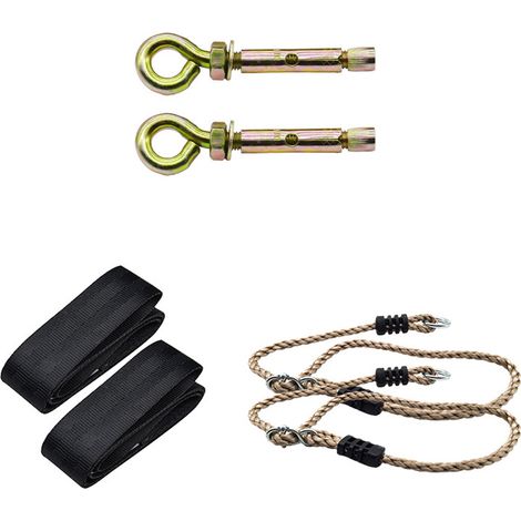 Corde Balançoire Arbre - Réglable 300 kg - Pour Siège Suspendu Hamac Chaise Extérieur Intérieur - 1 Paire