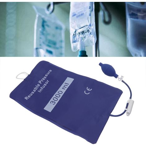3000 ml Druckinfusionsbeutel – Überdruckbeständig, auslaufsicher für 3 Stunden, blauer TPU-Notfallbeutel für schnelle Transfusionen (1/5)