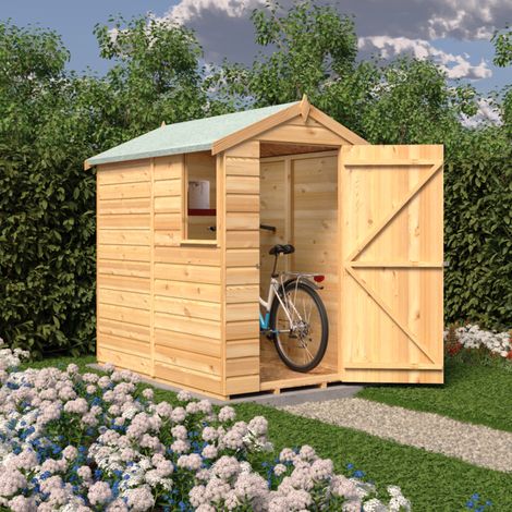 Shetland Single Door Tongue and Groove Garden Shed Workshop Approx 6 x 4 Feet