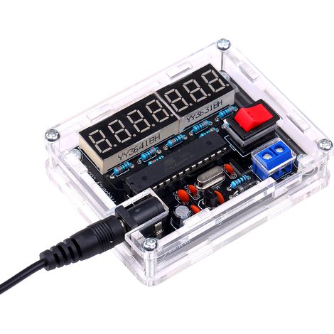 Kit de fréquencemètre 10 MHz à monter soi-même, compteur de fréquence AVR avec compteur à coquille, mesure de fréquence par cymomètre, résolution de 0,000 001 Hz (1/4)